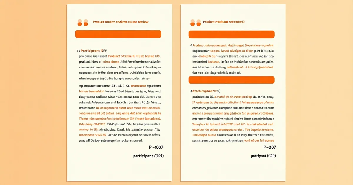 A roadmap review document with highlighted user research quotes as evidence citations